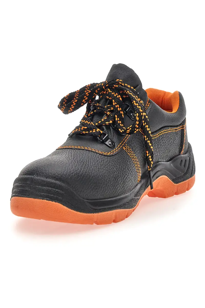 Scarpe antinfortunistiche nere in pelle Black shoot 392 [NERO miniatura 3