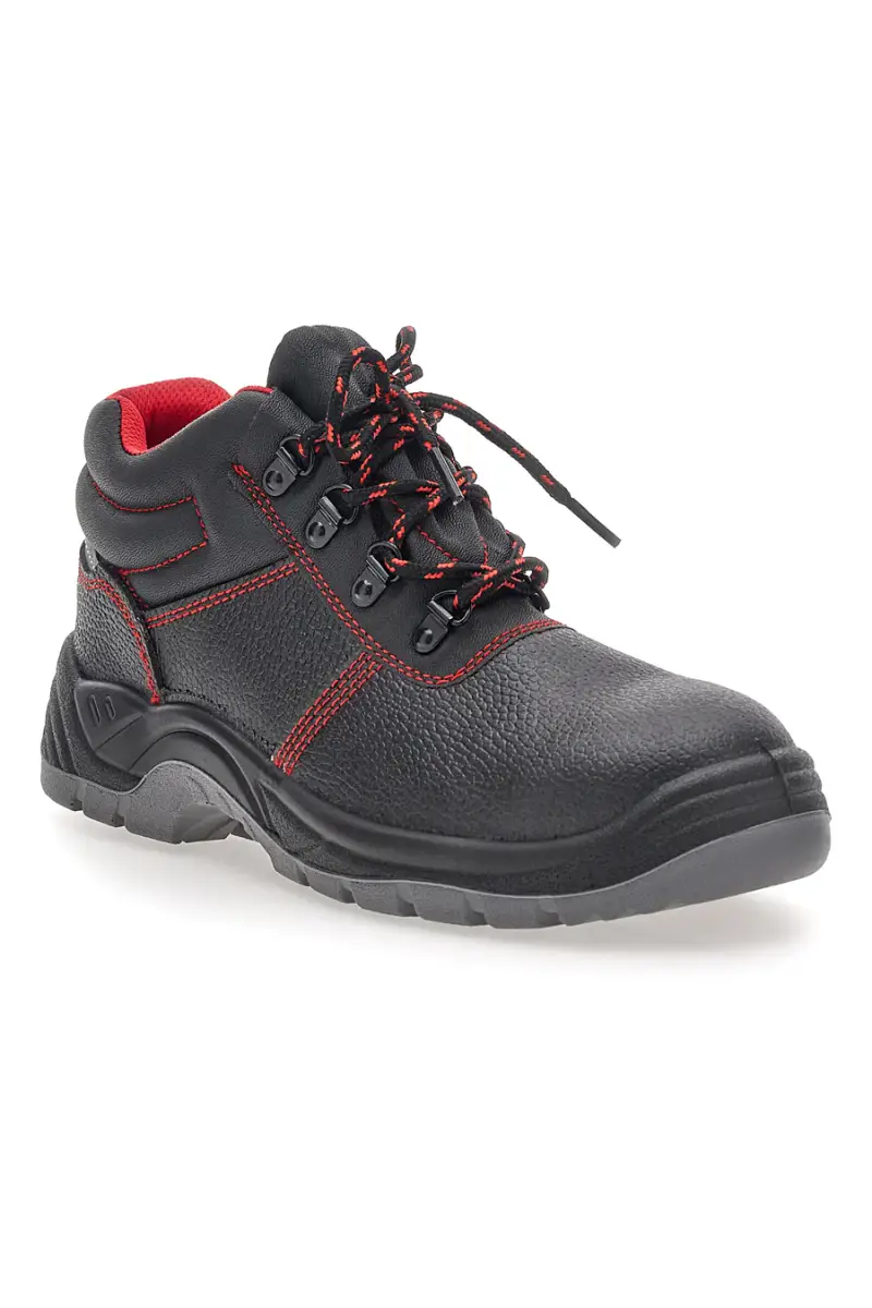 Scarpe antinfortunistiche nere in pelle Black shoot 623 [BLACK miniatura 2