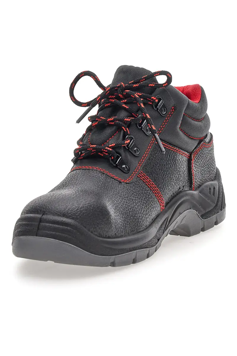 Scarpe antinfortunistiche nere in pelle Black shoot 623 [BLACK miniatura 3