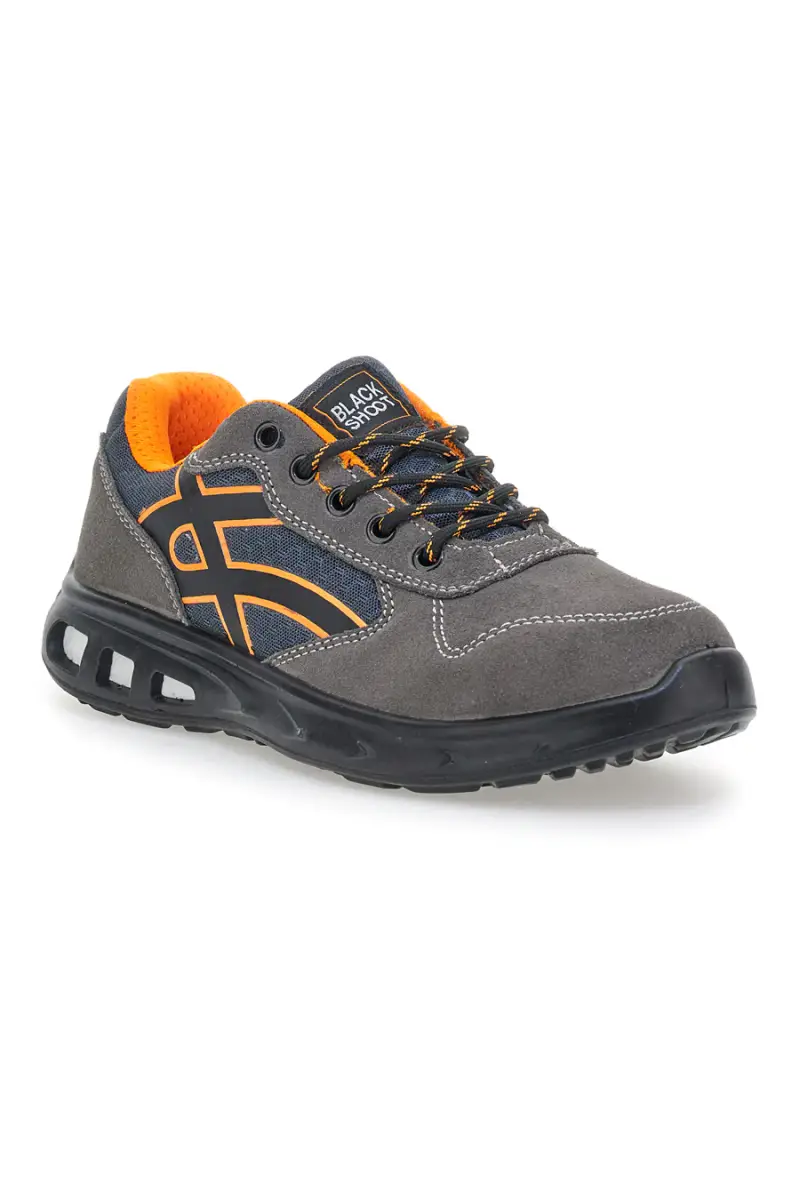 Sneakers antinfortunistiche grigie S1P Black shoot YL5068-1 [BLACK miniatura 2
