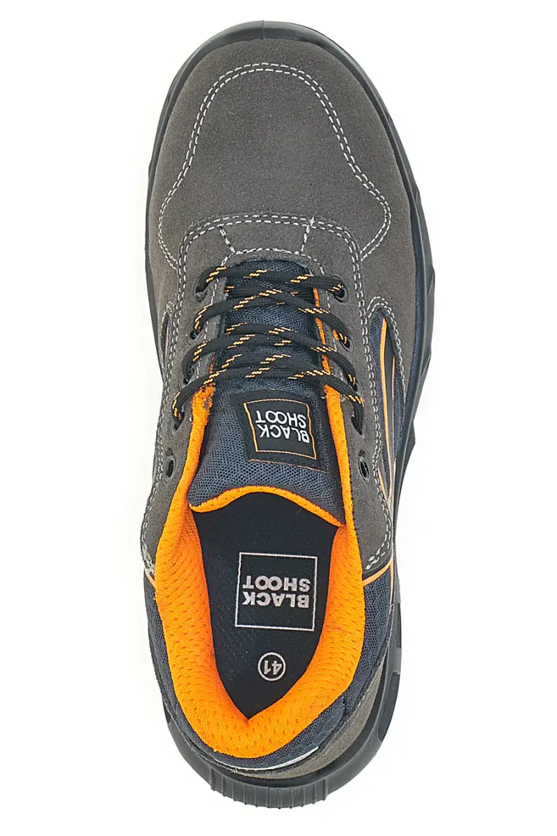 Sneakers antinfortunistiche grigie S1P Black shoot YL5068-1 [BLACK miniatura 3