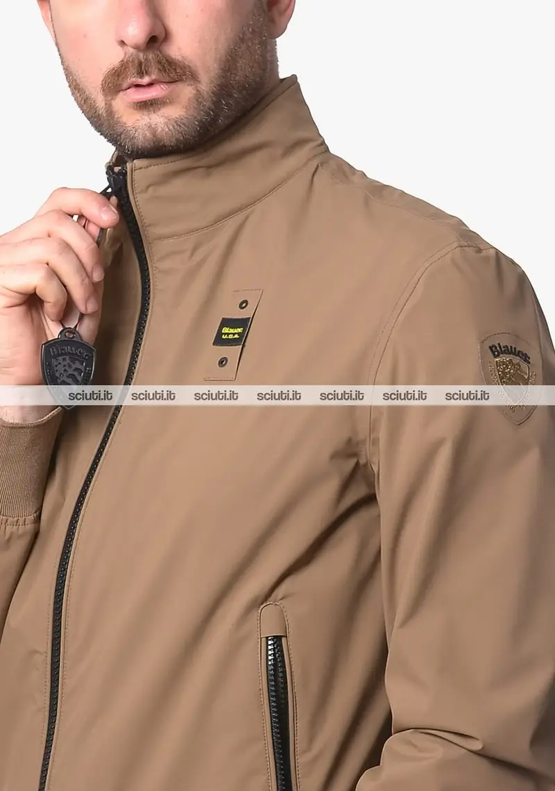 Bomber Blauer uomo marrone sfoderato Anson