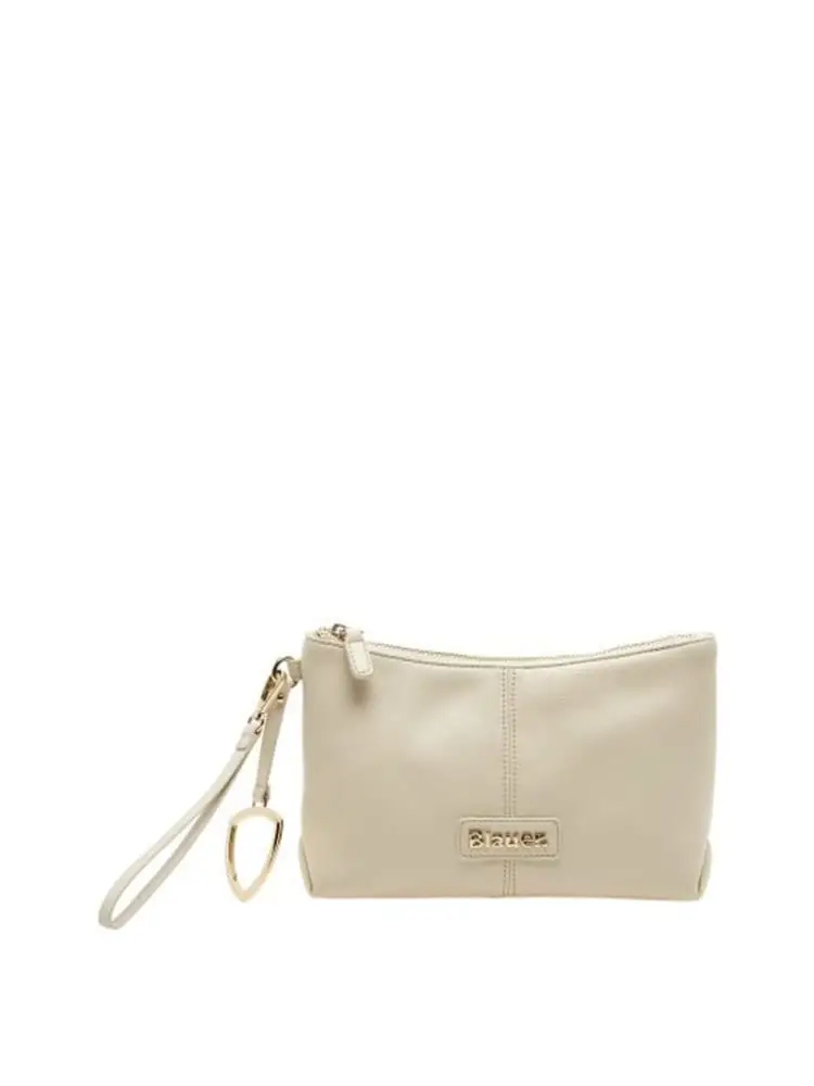 borsa a mano gondol01 in ecopelle bianca con logo e charm