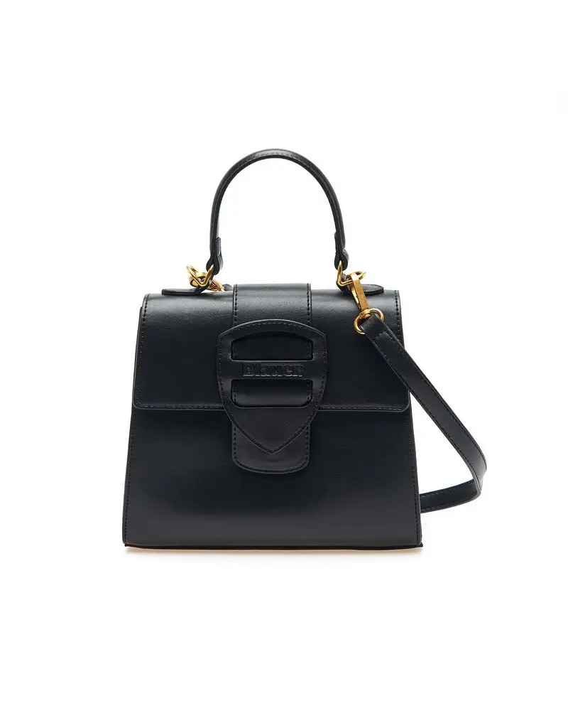 borsa donna wally 01 con manico in ecopelle black NERO