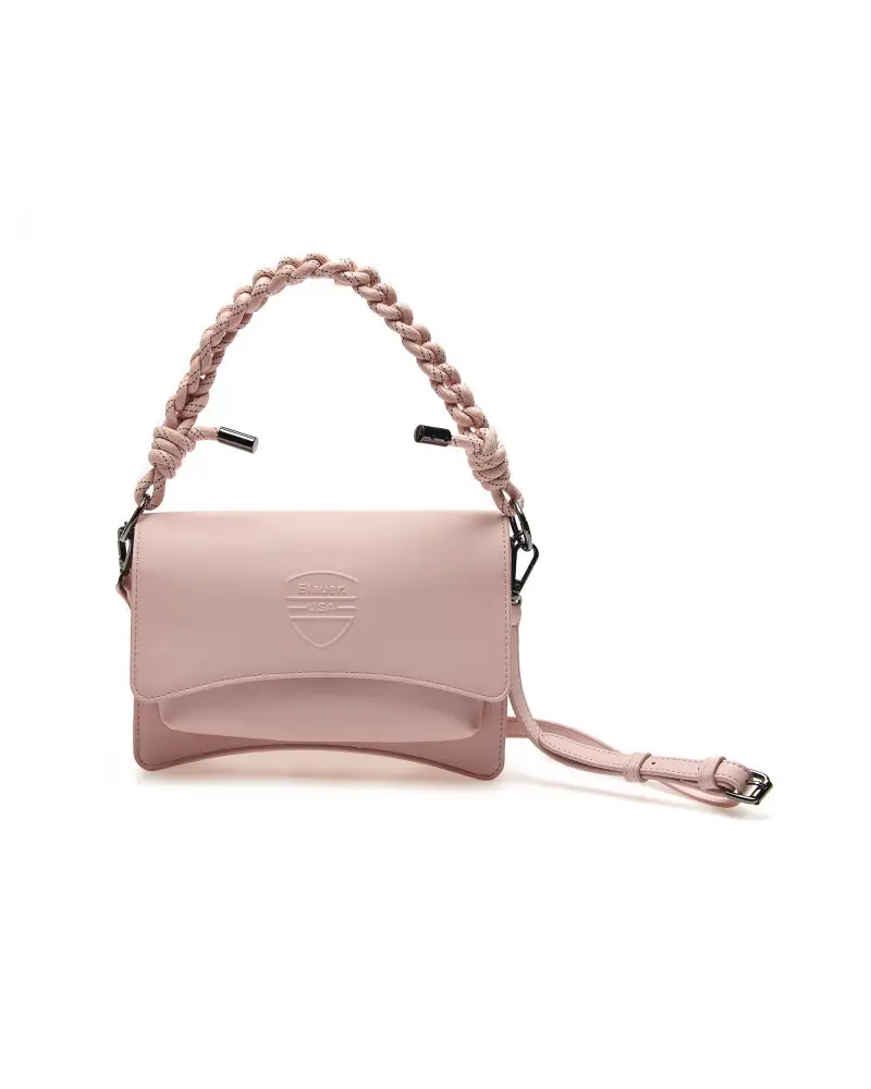 borsa nude con pattina logata helena01 NUDO