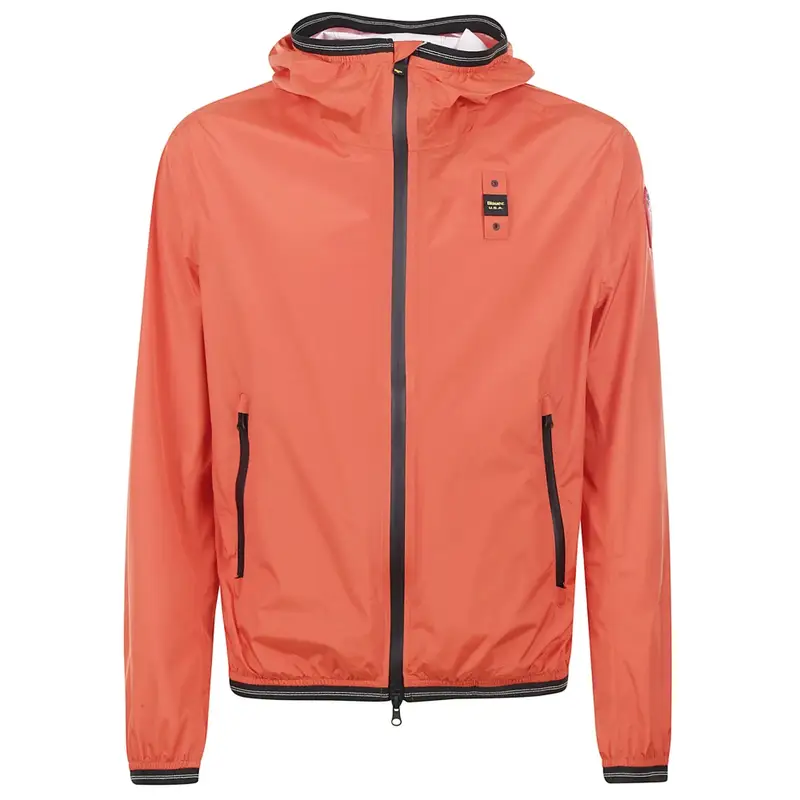 cerata uomo termosaldata in nylon arancio con perfilo nero