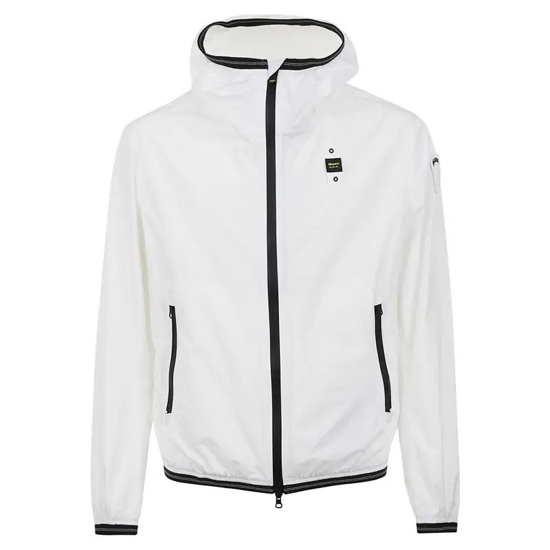 cerata uomo termosaldata in nylon bianco con perfilo nero