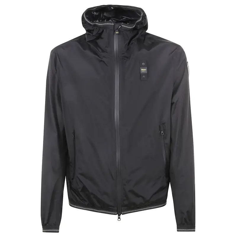 cerata uomo termosaldata in nylon nero con perfilo nero