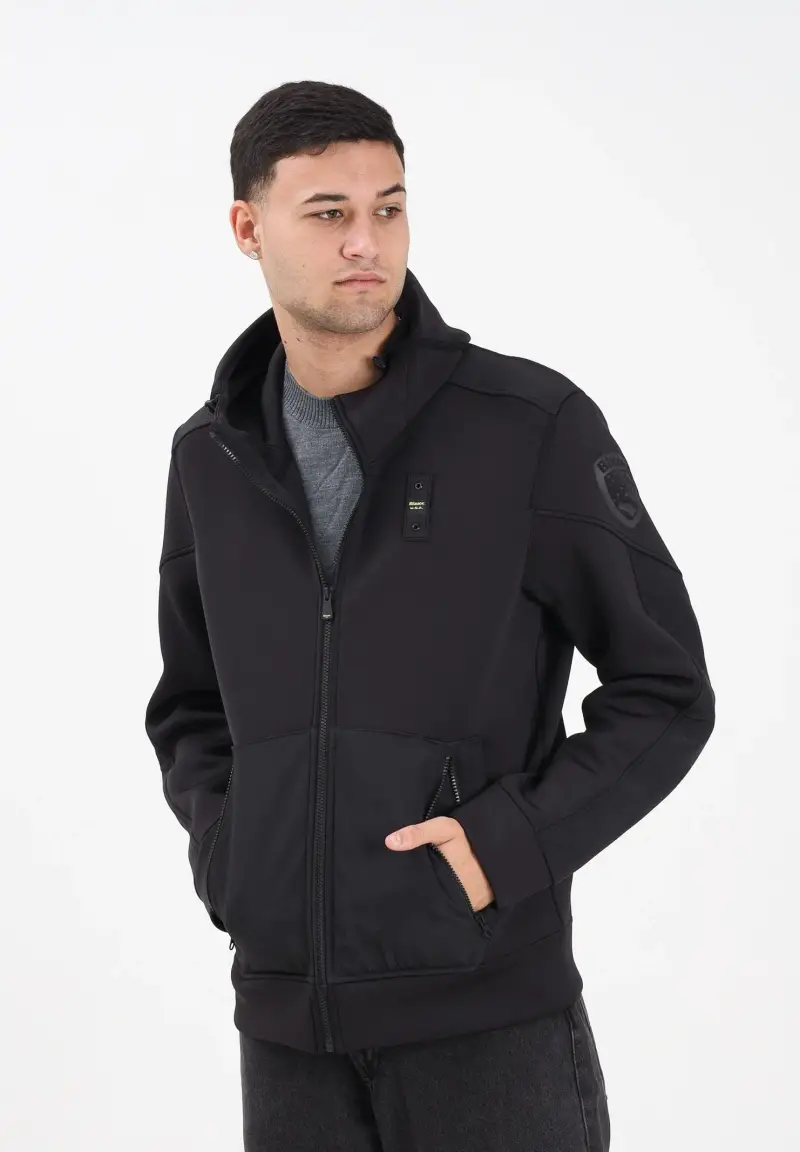 Felpa con cappuccio SCUBA SURFACE nera da uomo miniatura 2