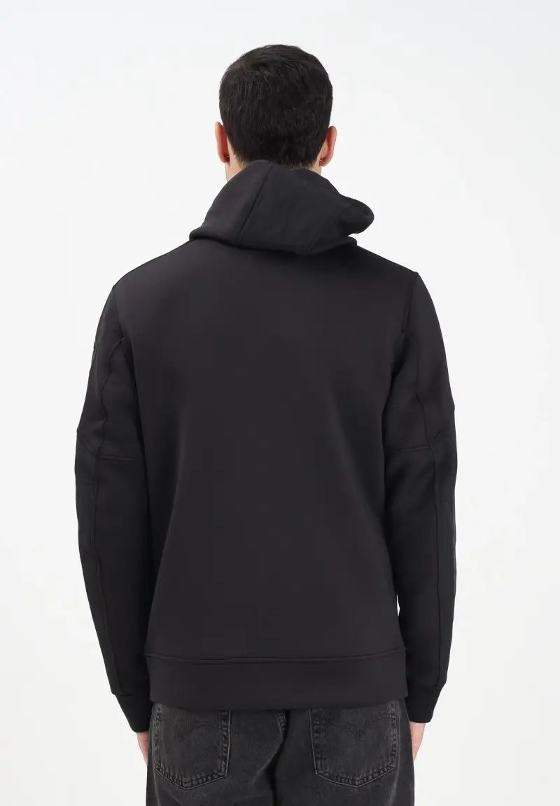 Felpa con cappuccio SCUBA SURFACE nera da uomo miniatura 3