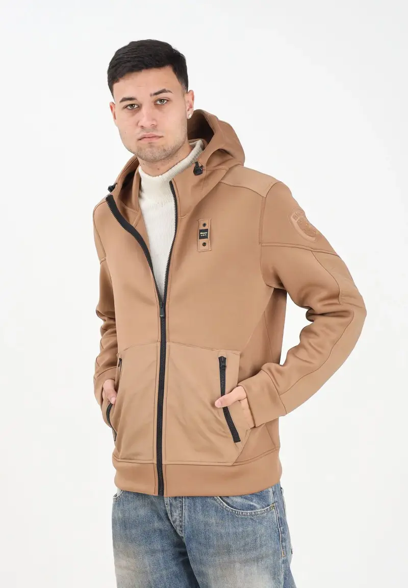 Felpa con cappuccio SCUBA SURFACE tabacco da uomo miniatura 2