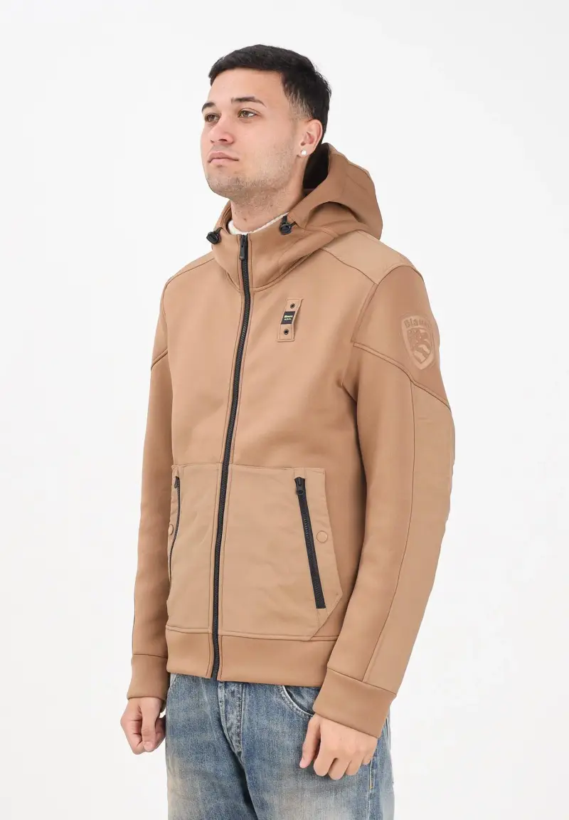 Felpa con cappuccio SCUBA SURFACE tabacco da uomo