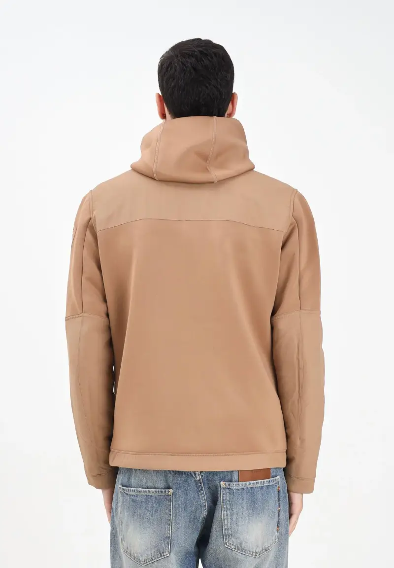 Felpa con zip SCUBA MULTITASCHE RODMAN tabacco da uomo miniatura 3