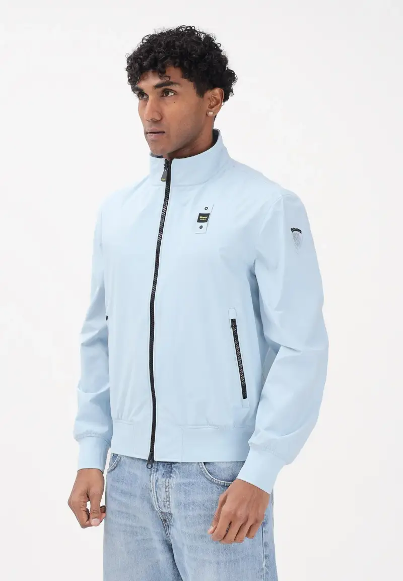 Giacca a vento ANSON celeste da uomo