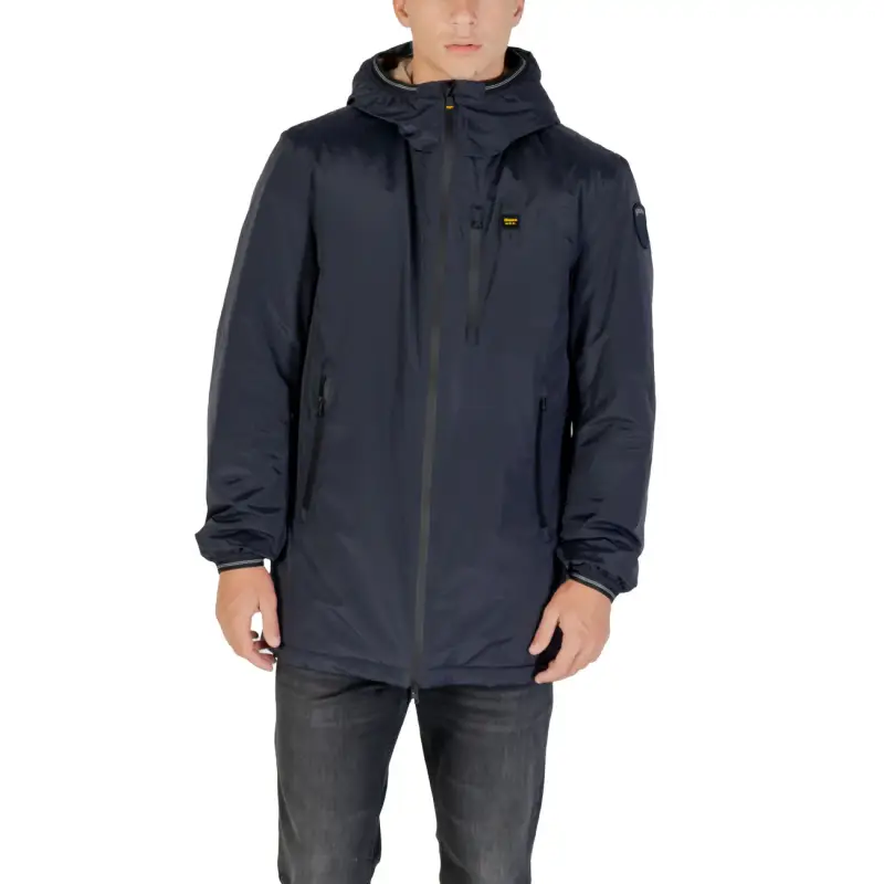 Giacca Blauer Uomo Autunno/Inverno con Cappuccio e Cerniera - blue / 3XL