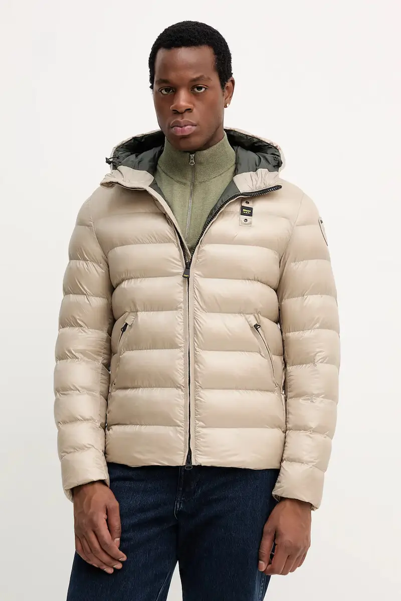 giacca colore blu navy BLUC02079 Beige