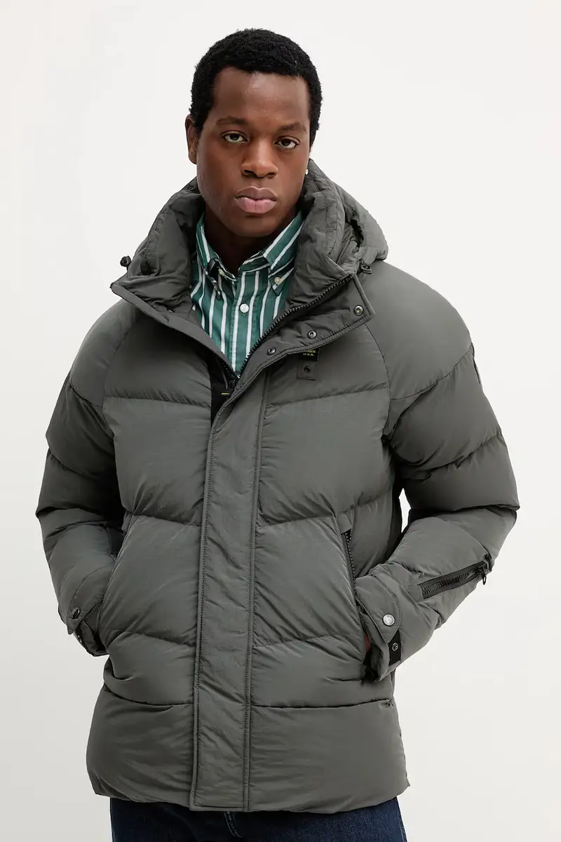 giacca CROWN colore verde BLUC02151 Grigio