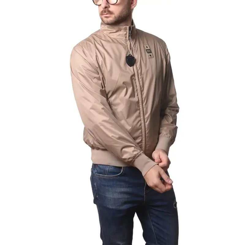 giacca da uomo duxbury in nylon con fondo e polsini elasticizzati a costine beige naturale miniatura 2