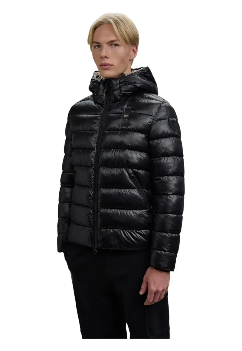 Giubbetto uomo in nylon eco adams Uomo Blauer BLACK