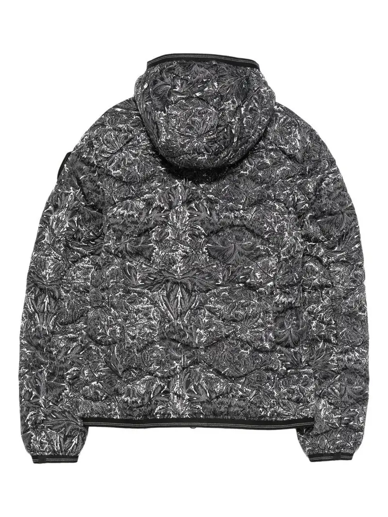 Giubbino Camelia a fiori nero miniatura 2