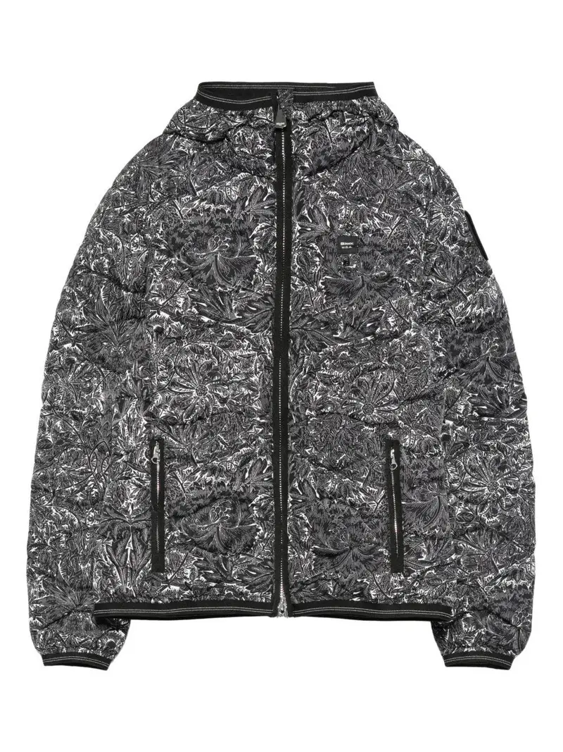 Giubbino Camelia a fiori nero