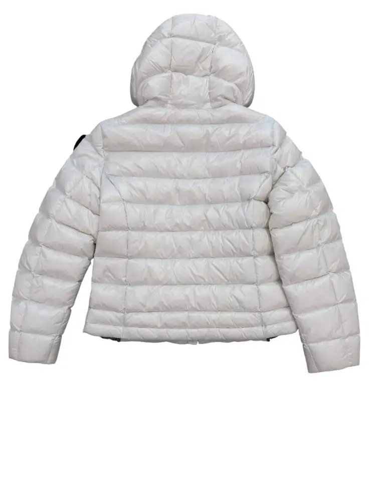 giubbotto bianco bambina con cappuccio logo con strass sul braccio miniatura 2