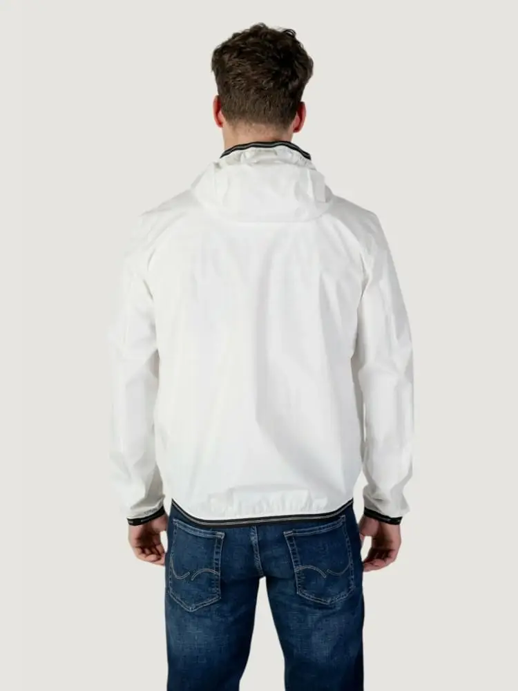 giubbotto bianco uomo liscio logo sul braccio miniatura 2