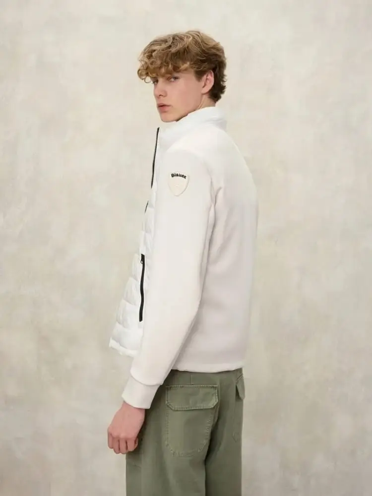 giubbotto bianco uomo logo sul braccio miniatura 2