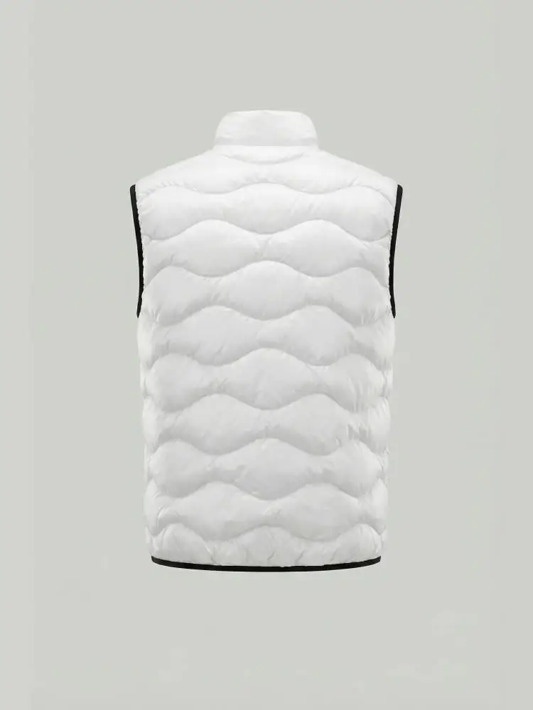 giubbotto bianco uomo smanicato logo sul petto miniatura 2