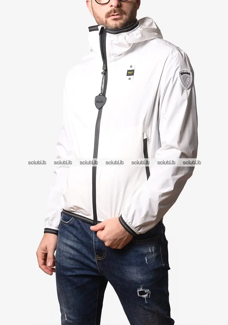 Giubbotto Blauer uomo bianco ultraleggero Farrin