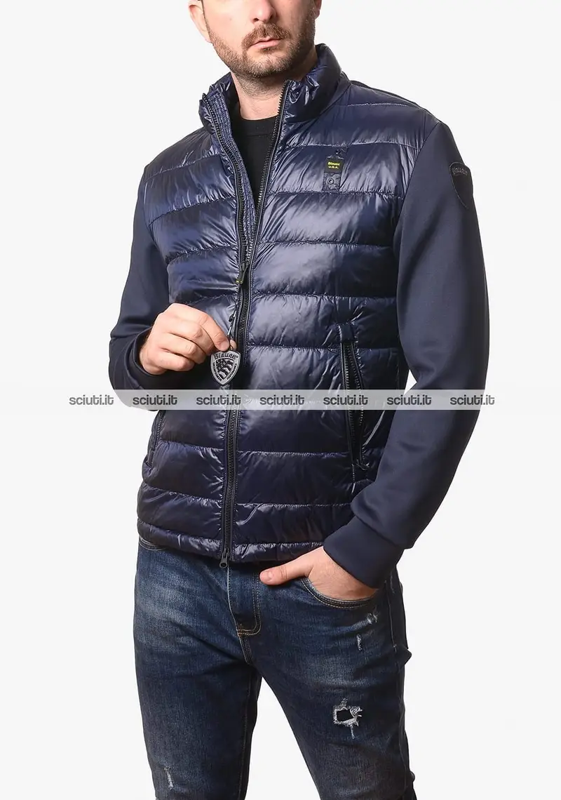 Giubbotto Blauer uomo blu scuro bitessuto Hebron