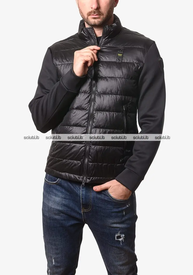 Giubbotto Blauer uomo nero bitessuto Hebron