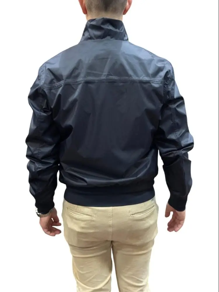 giubbotto blu navy uomo logo sul braccio miniatura 3