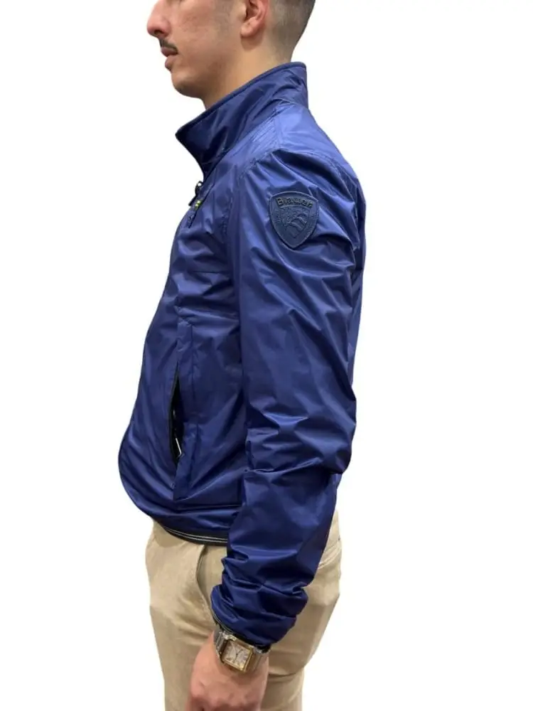 giubbotto blu ragazzo logo sul braccio miniatura 2