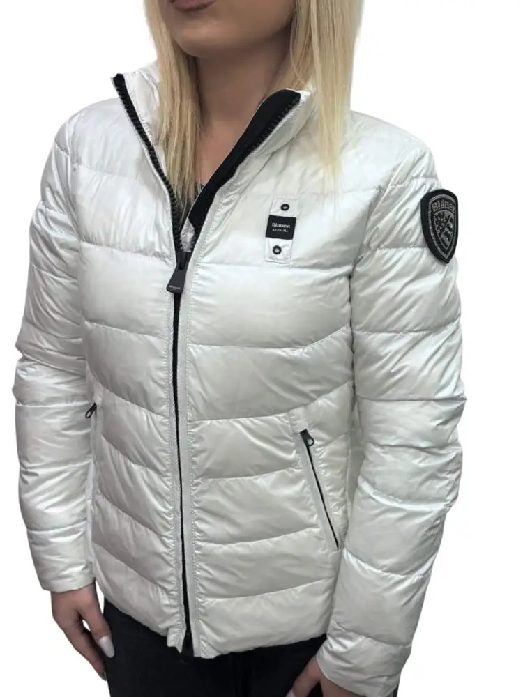 giubbotto crema donna logo sul braccio miniatura 3