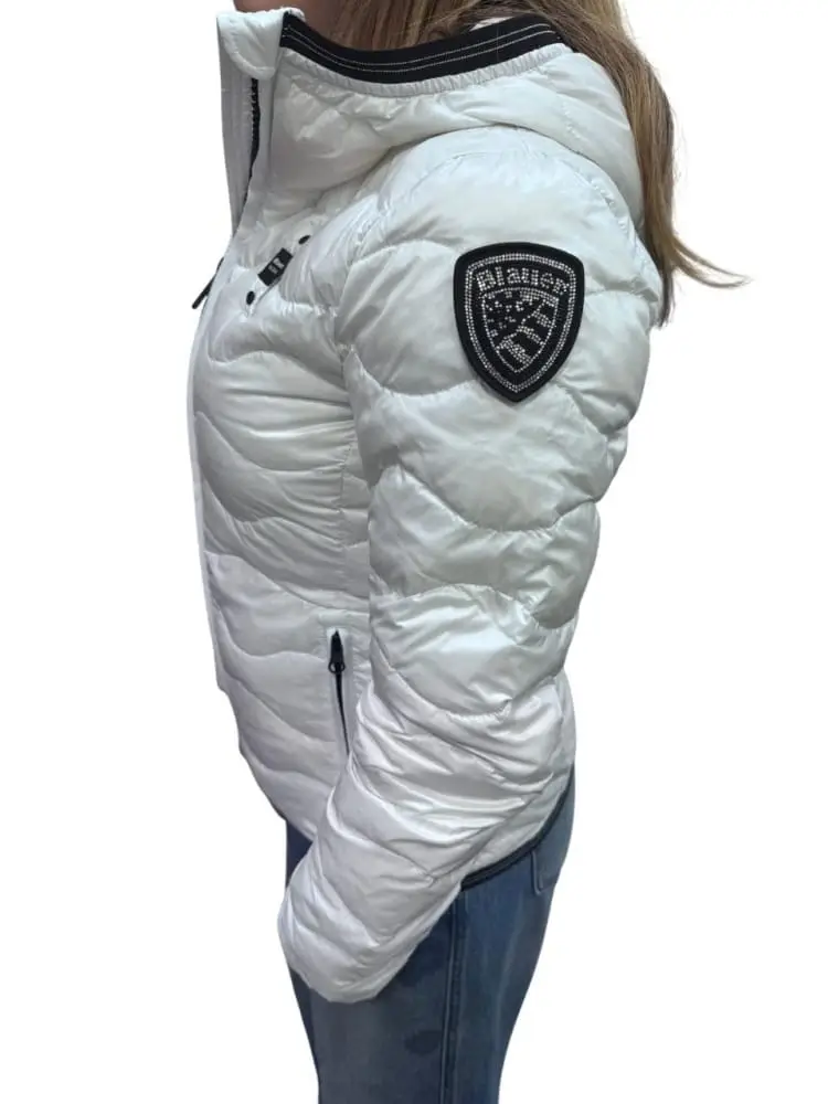 giubbotto crema donna logo sul braccio miniatura 2