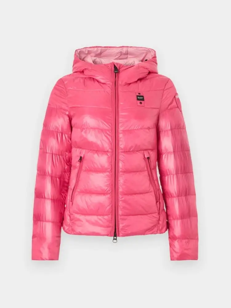 giubbotto fucsia ragazza con logo