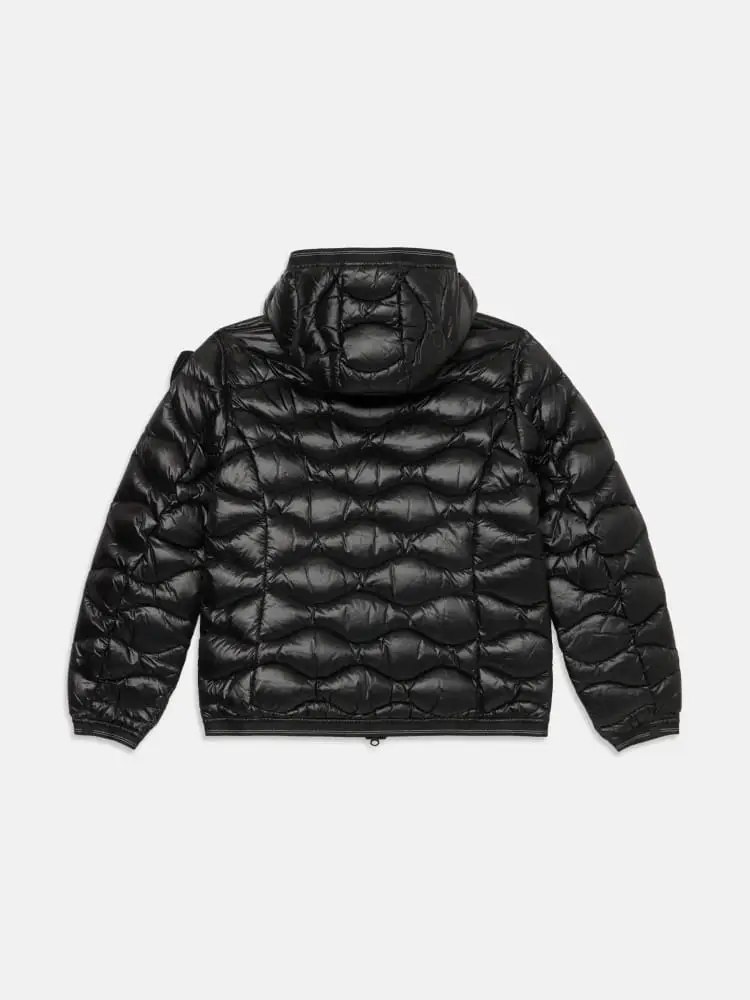 giubbotto nero ragazza con logo miniatura 2