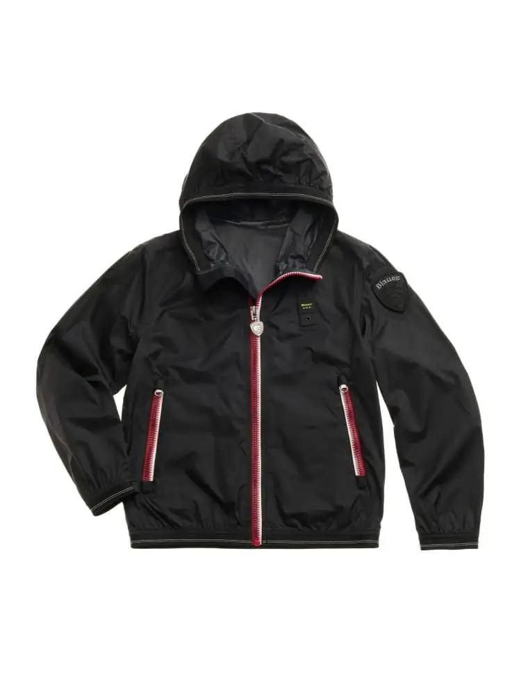 giubbotto nero ragazzo con logo