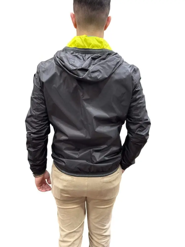 giubbotto nero ragazzo reversibile con logo miniatura 3