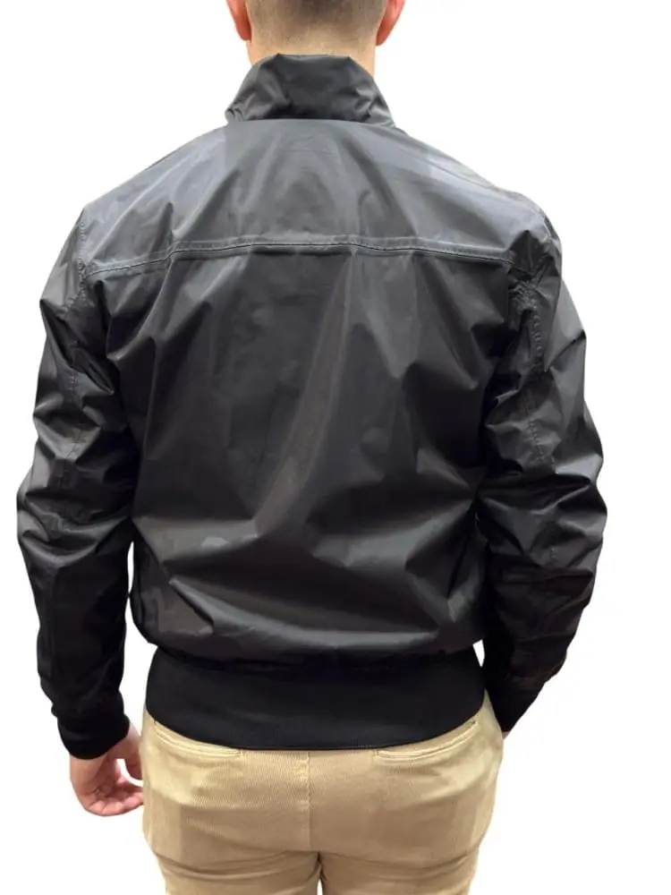 giubbotto nero uomo con logo miniatura 3