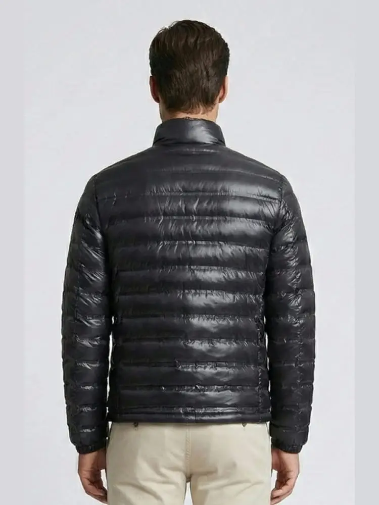 giubbotto nero uomo logo sul braccio miniatura 2