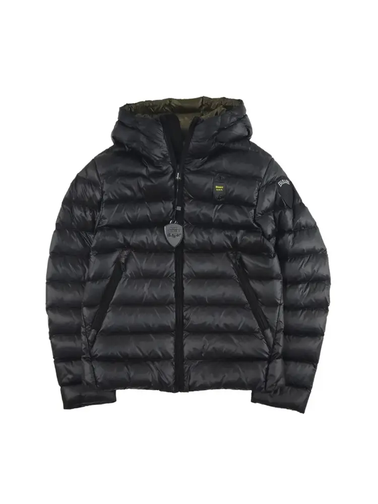 giubbotto piumino acton kids/junior in nylon nero