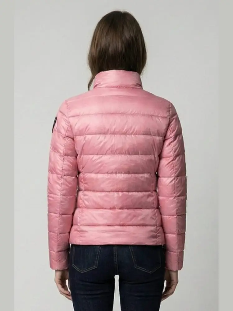 giubbotto rosa donna logo sul braccio miniatura 2