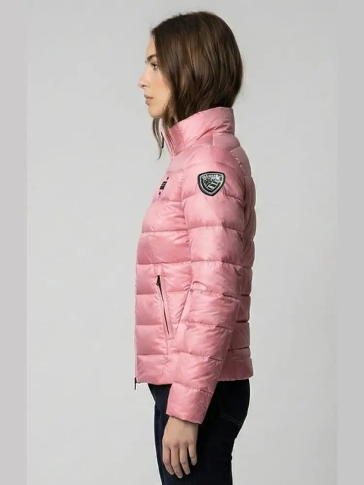 giubbotto rosa donna logo sul braccio miniatura 3