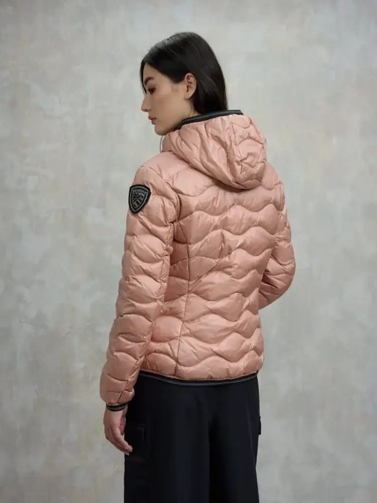 giubbotto rosa donna logo sul braccio miniatura 2