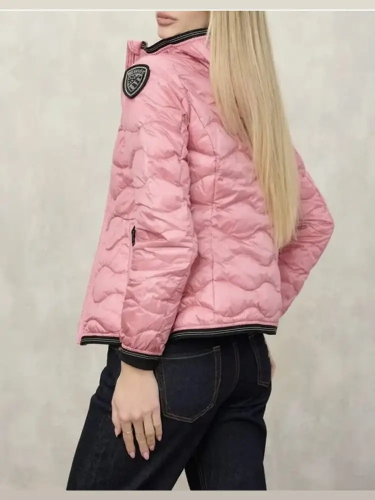 giubbotto rosa ragazza con logo miniatura 3