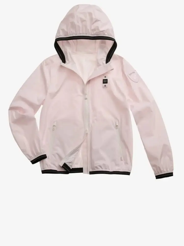 giubbotto rosa ragazza con logo