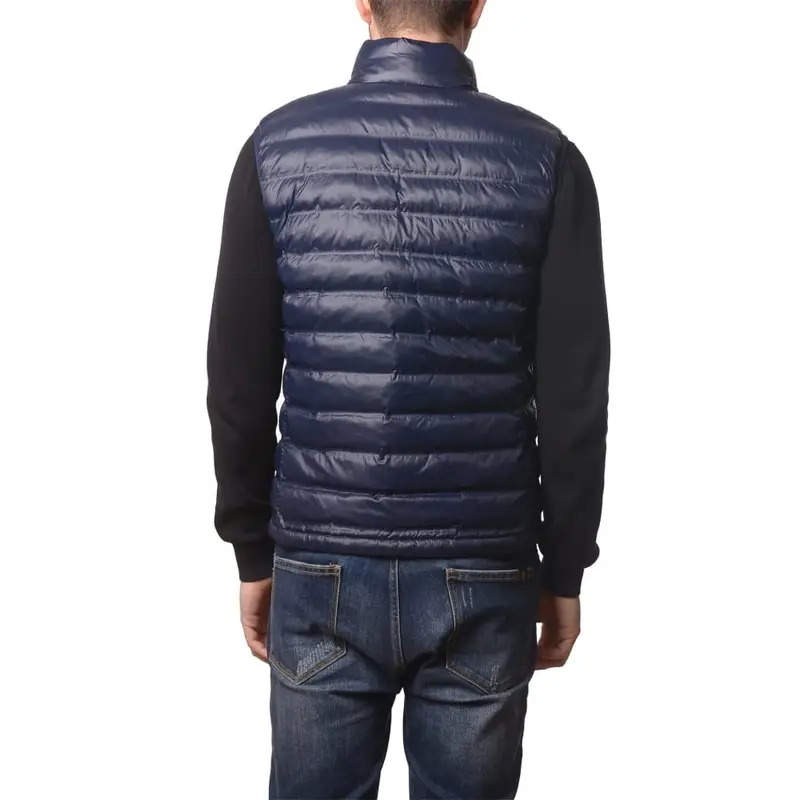 giubbotto smanicato da uomo arvale imbottito blu interno azzurro miniatura 3