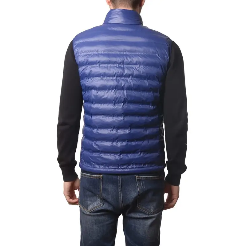 giubbotto smanicato da uomo arvale imbottito blu interno verde miniatura 3